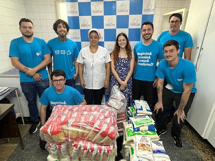 Gincana do Amor da Precisão Sistemas doa mais de meia tonelada de alimentos para Santa Casa de Jales