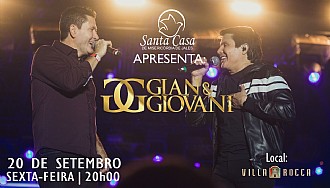 Show com a dupla Gian & Giovani acontecerá no próximo mês