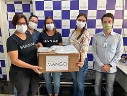 Lojas Green Mango doa aventais e máscaras cirúrgicas para Santa Casa de Jales