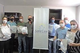 Santa Casa de Misericórdia de Jales recebe doações de máscaras de campanha que contou com apoio do Rotary Club “Grandes Lagos” de Jales