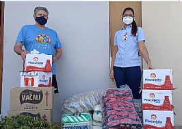 Santa Casa de Jales recebe doação de 327 kg de alimentos da Ordem Internacional Arco-Íris
